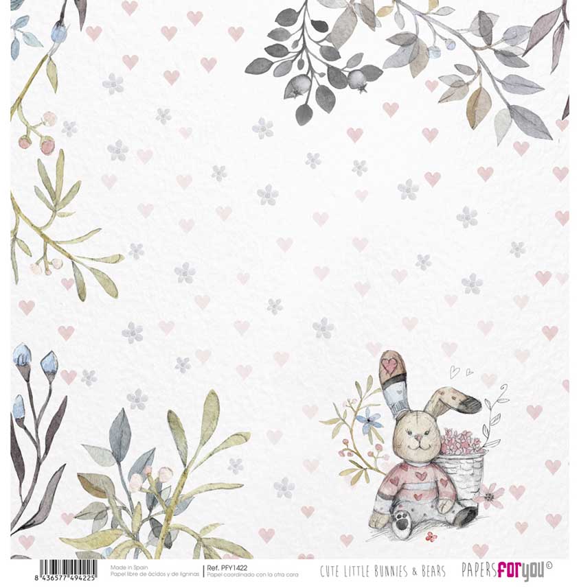 Set Papeles Scrap 30x30 Bunnies Papers For You - Image 5