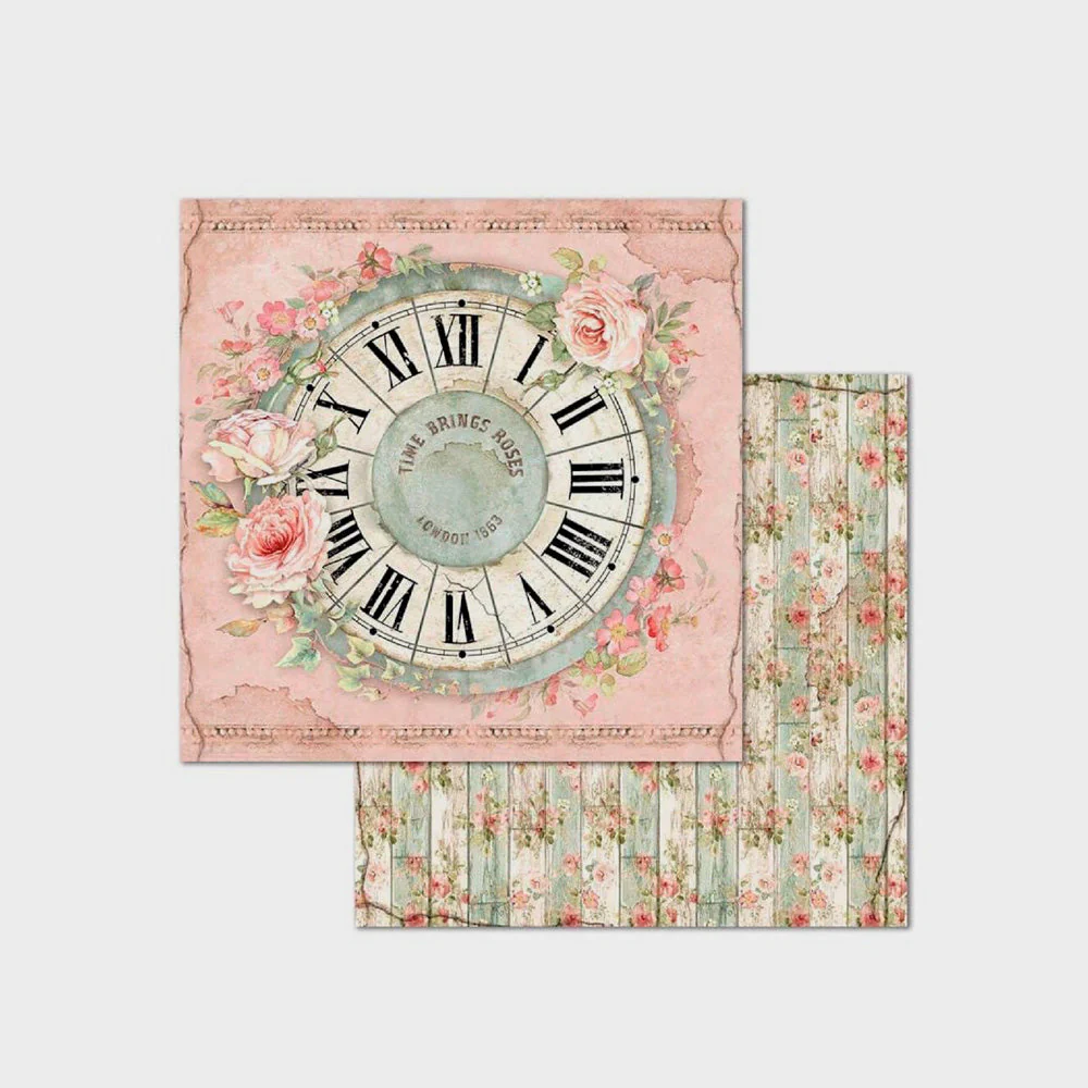 Set Papeles Scrap House of Roses 12x12" 10 Hojas Stamperia - Image 3