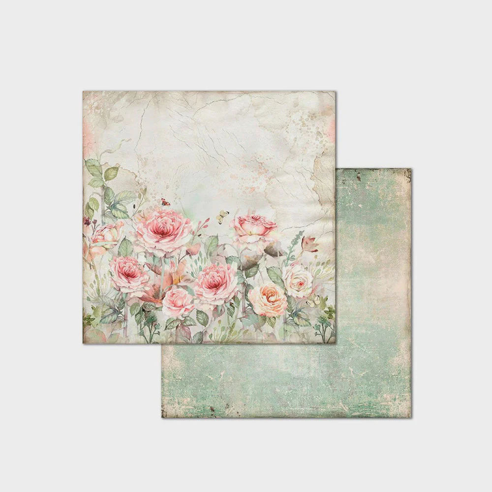 Set Papeles Scrap House of Roses 12x12" 10 Hojas Stamperia - Image 9