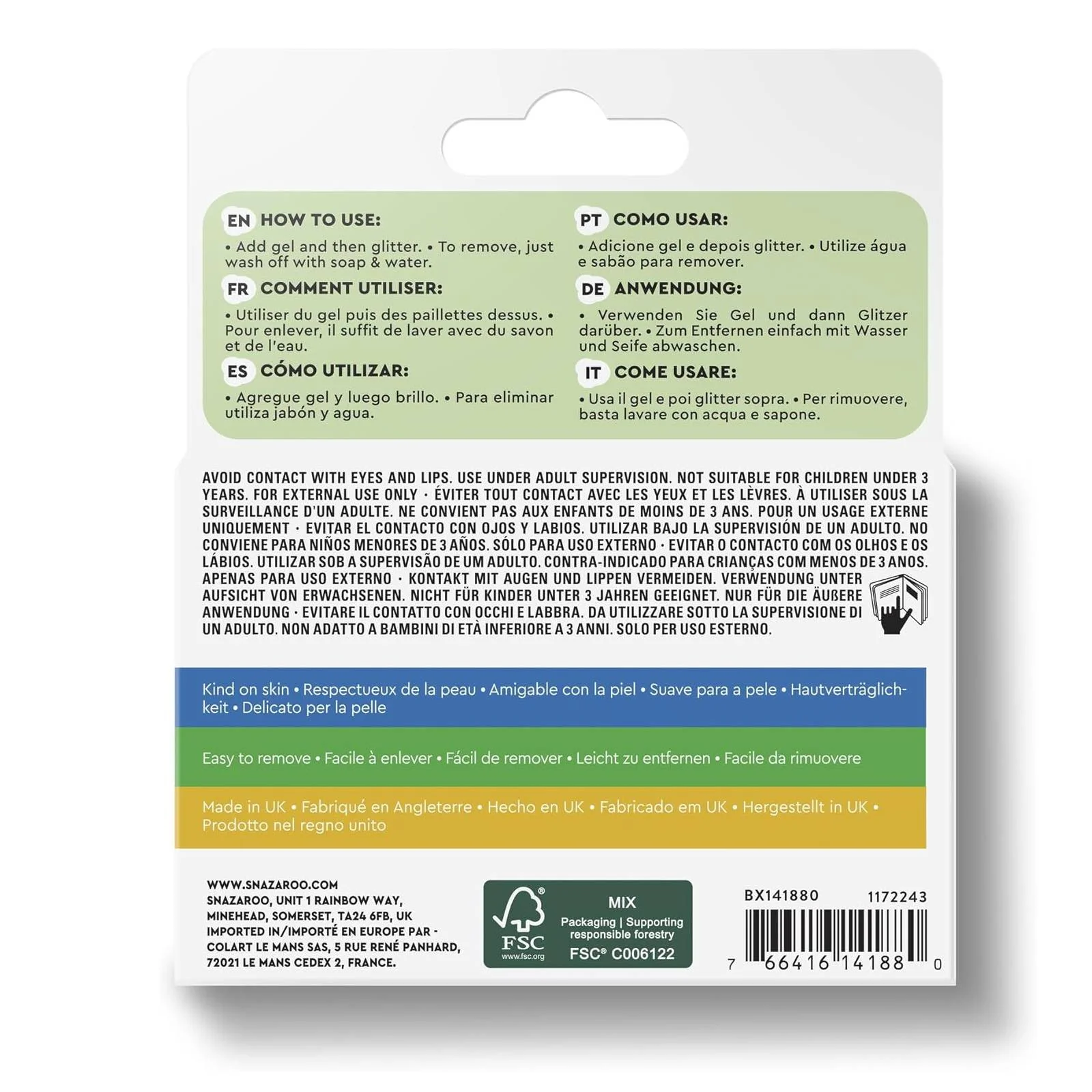 Set Purpurina Biodegradable Fina Snazaroo - Image 3