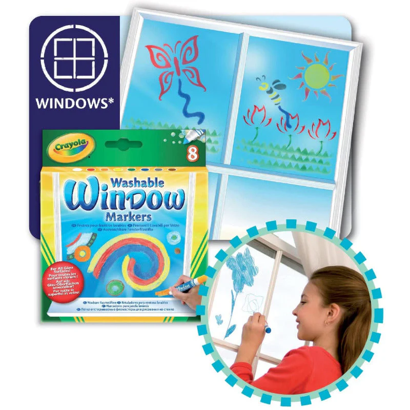 Set Rotuladores Lavables para Ventana CRAYOLA 8 unidades - Image 2