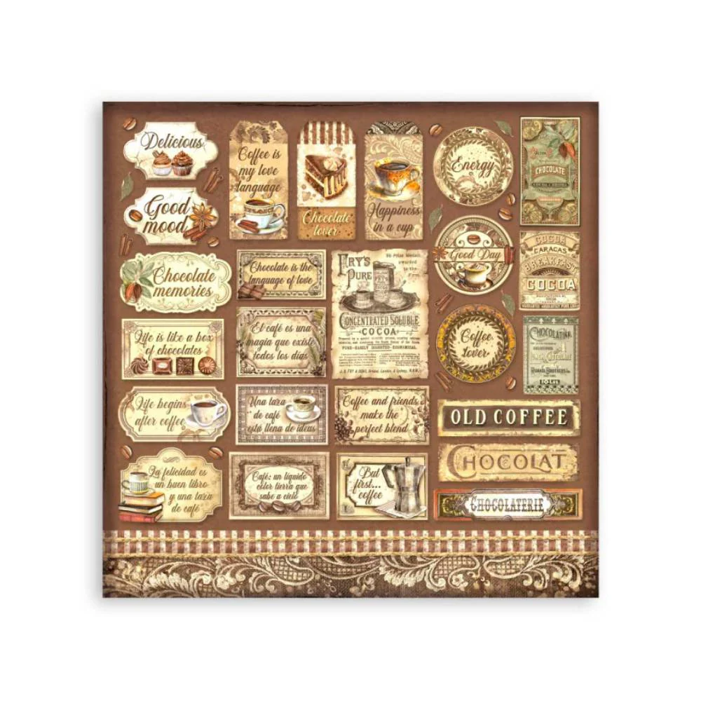 Set Scrap 10 Hojas Coffee & Chocolate - Image 2