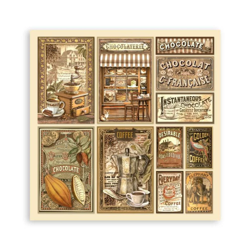 Set Scrap 22 Hojas Coffee & Chocolate - Image 2