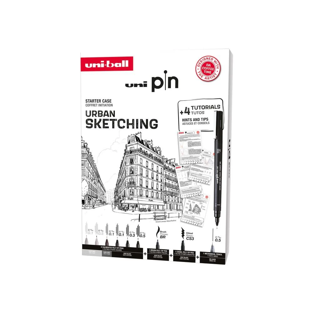 Set Urban Sketching Rotuladores Calibrados Uni Pin