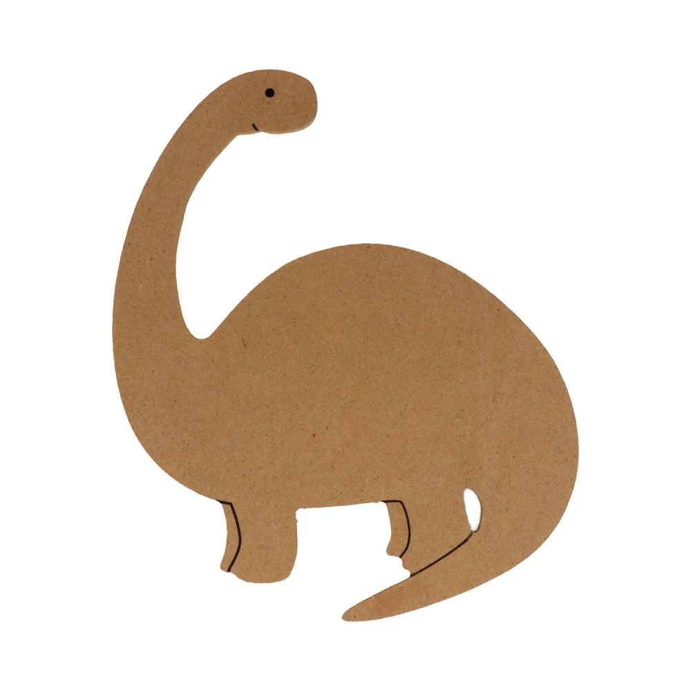 Silueta Madera Brachiosaurus 15cm Colección Dinos & Co