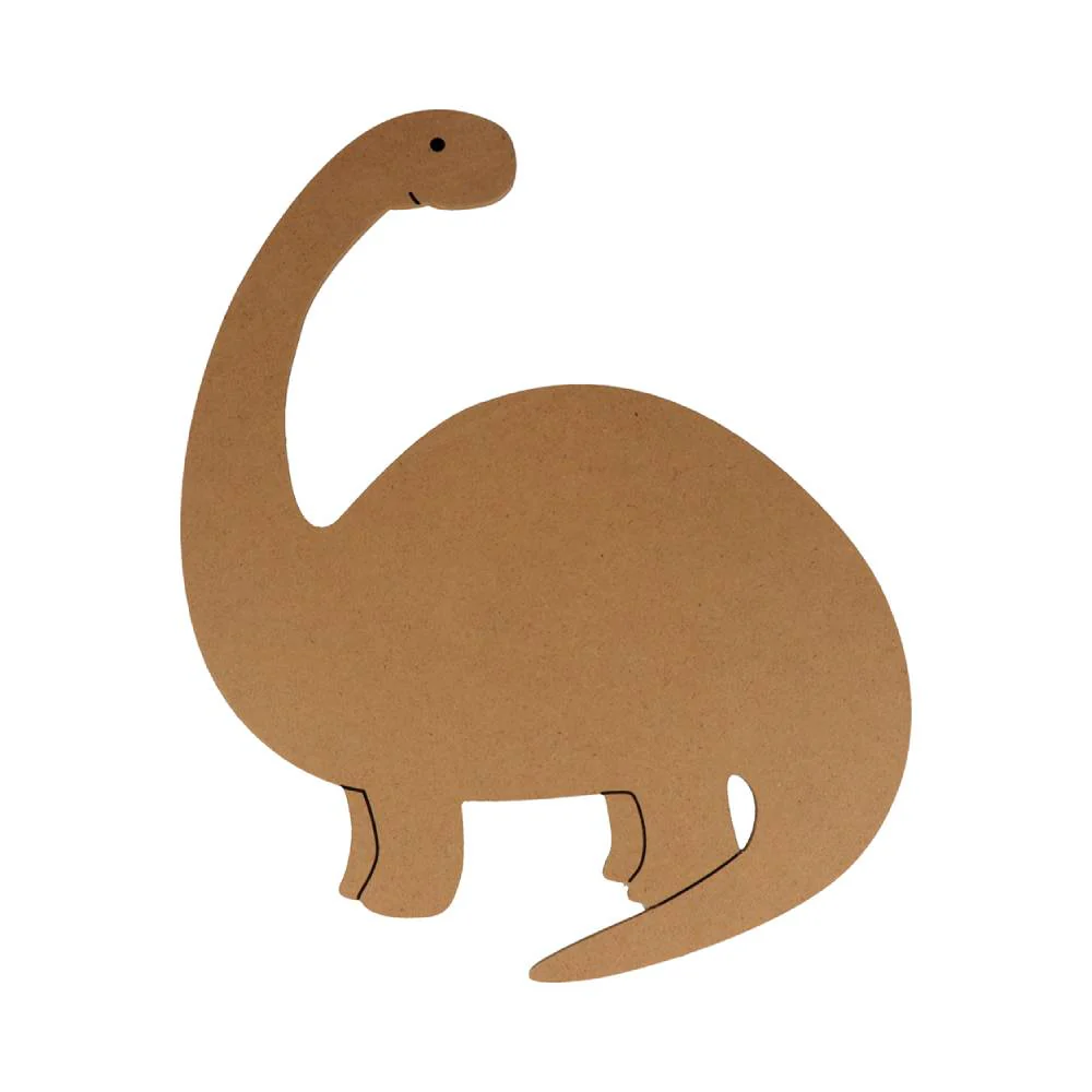 Silueta Madera Brachiosaurus 25cm Colección Dinos & Co