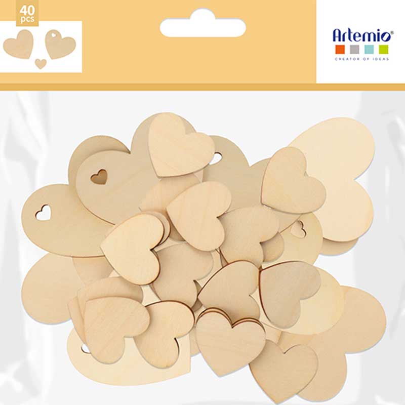 Siluetas de Madera Corazones 40 piezas Artemio - Image 5
