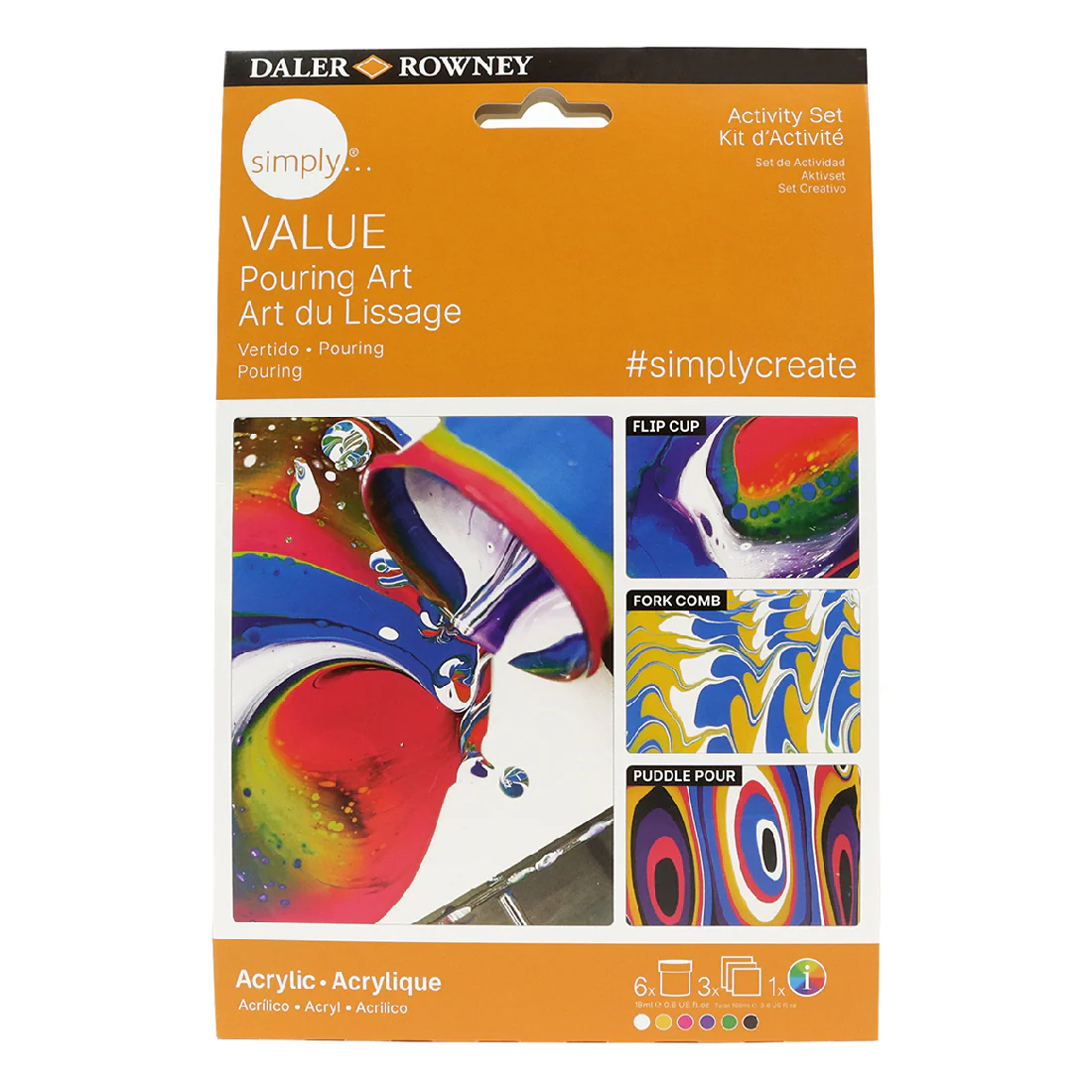 Set Pouring Acrílico Simply Daler Rowney