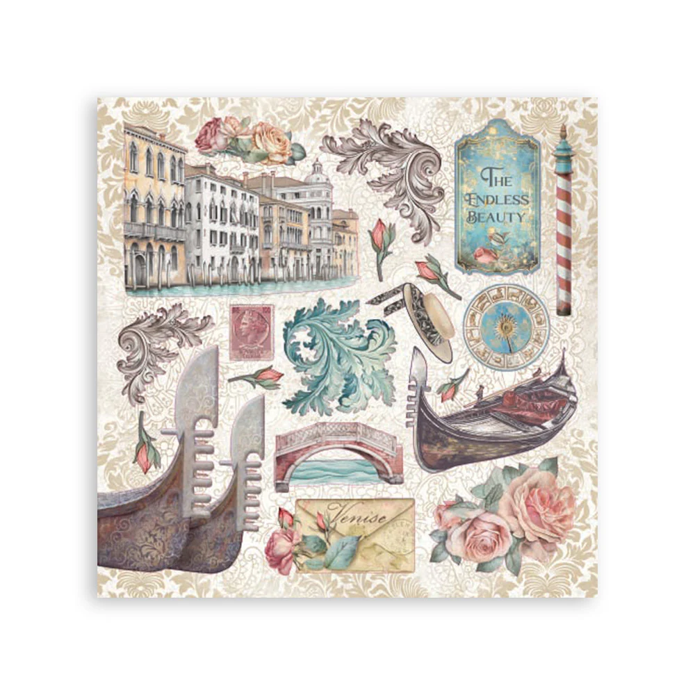Stickers 4 Hojas Venice City of Art Stamperia - Image 2