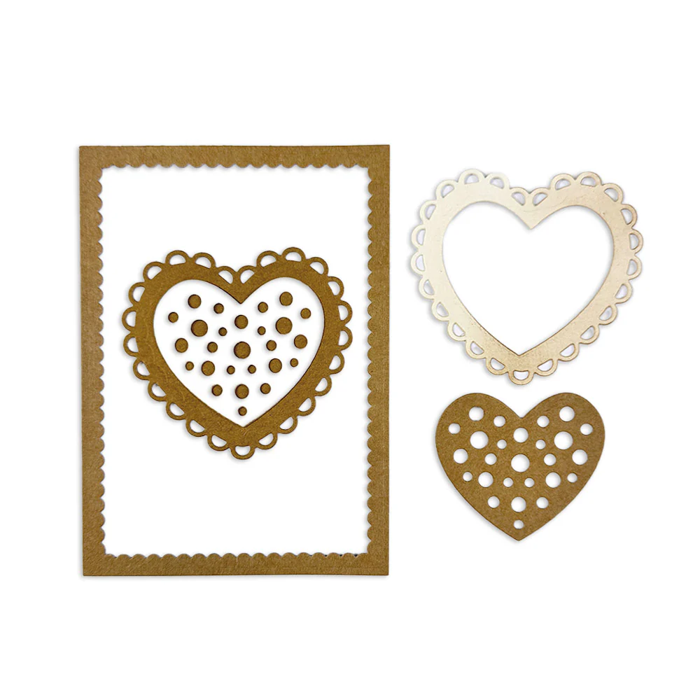 Troquel Cutting Dies A6 Corazones Stamperia - Image 2