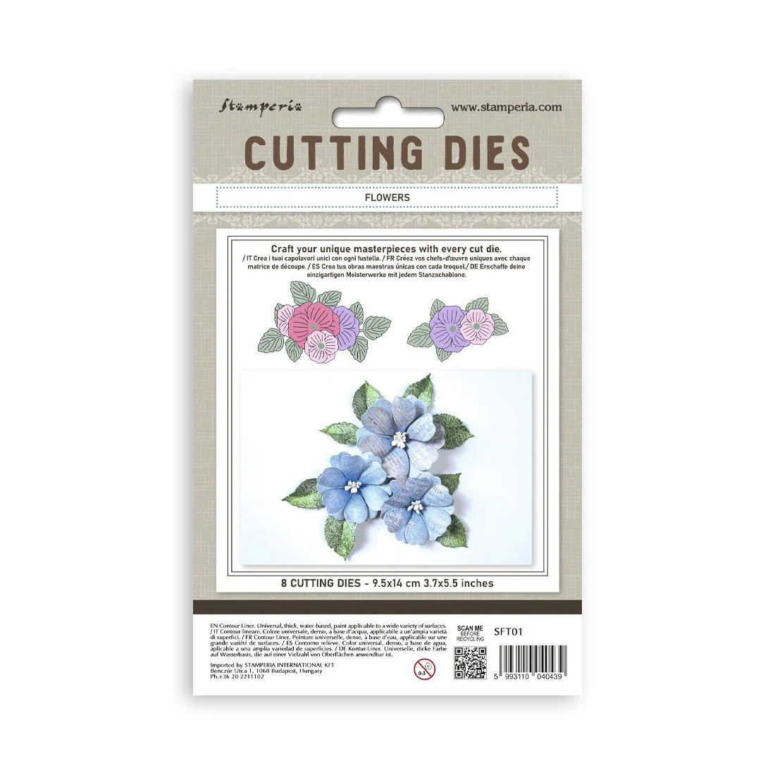 Troquel Cutting Dies A6 Flores Stamperia - Image 2