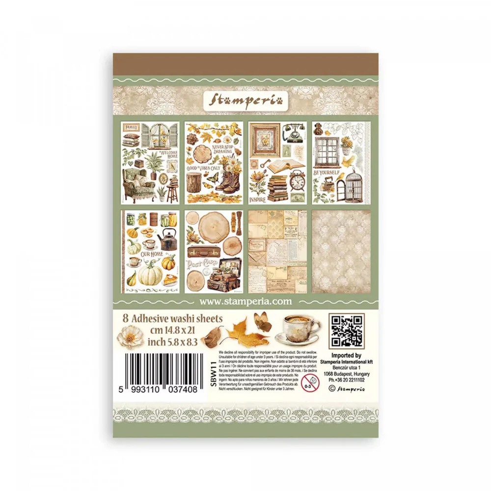 Washi Pad 8 Hojas A5 Golden Harmony Stamperia - Image 10