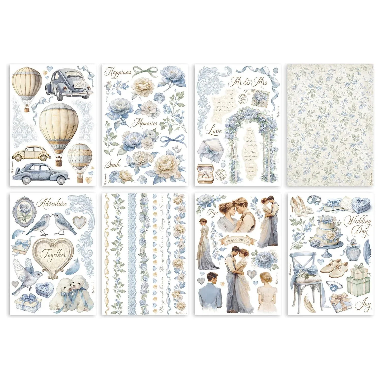 Washi Pad 8 Hojas A5 Timeless Stamperia - Image 2
