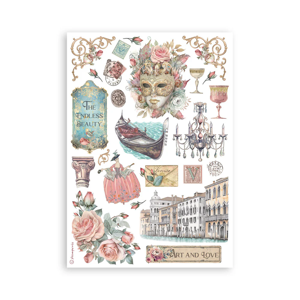 Washi Pad 8 Hojas A5 Venice City of Art Stamperia - Image 2