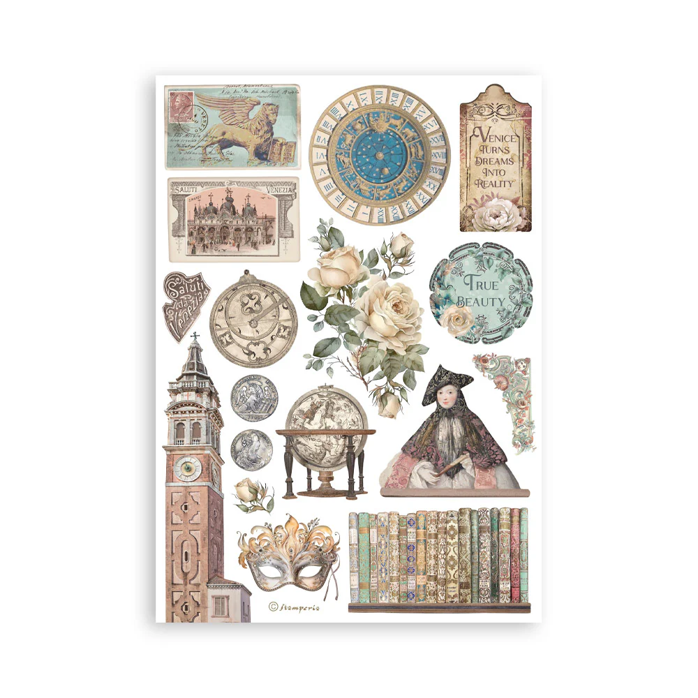 Washi Pad 8 Hojas A5 Venice City of Art Stamperia - Image 4